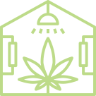 green cannabis icon