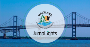 decorative image with Maryland Department of Natural Resources logo and JumpLights logo
