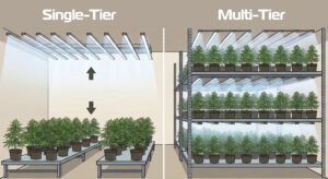 Single Tier and Multi Tier grow comparison graphic